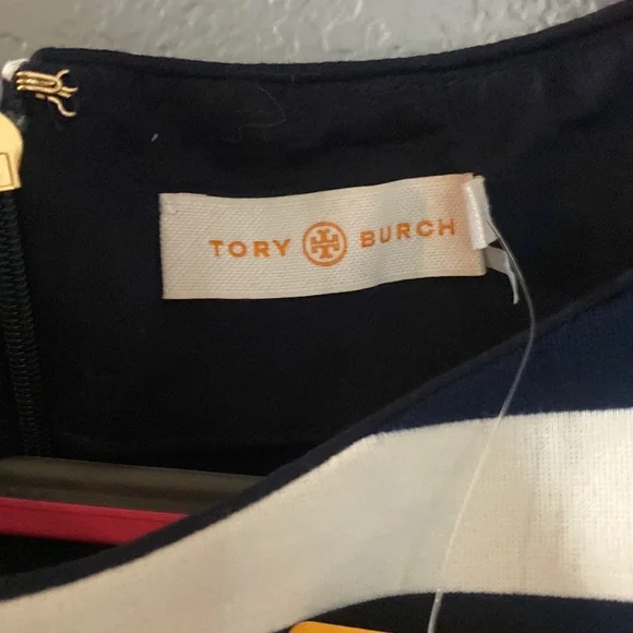 Tory Burch Navy and White Striped Dress - Picture 4 of 4